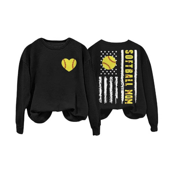 Sweat-shirt pour femmes avec design créatif de softball Chic & Stil