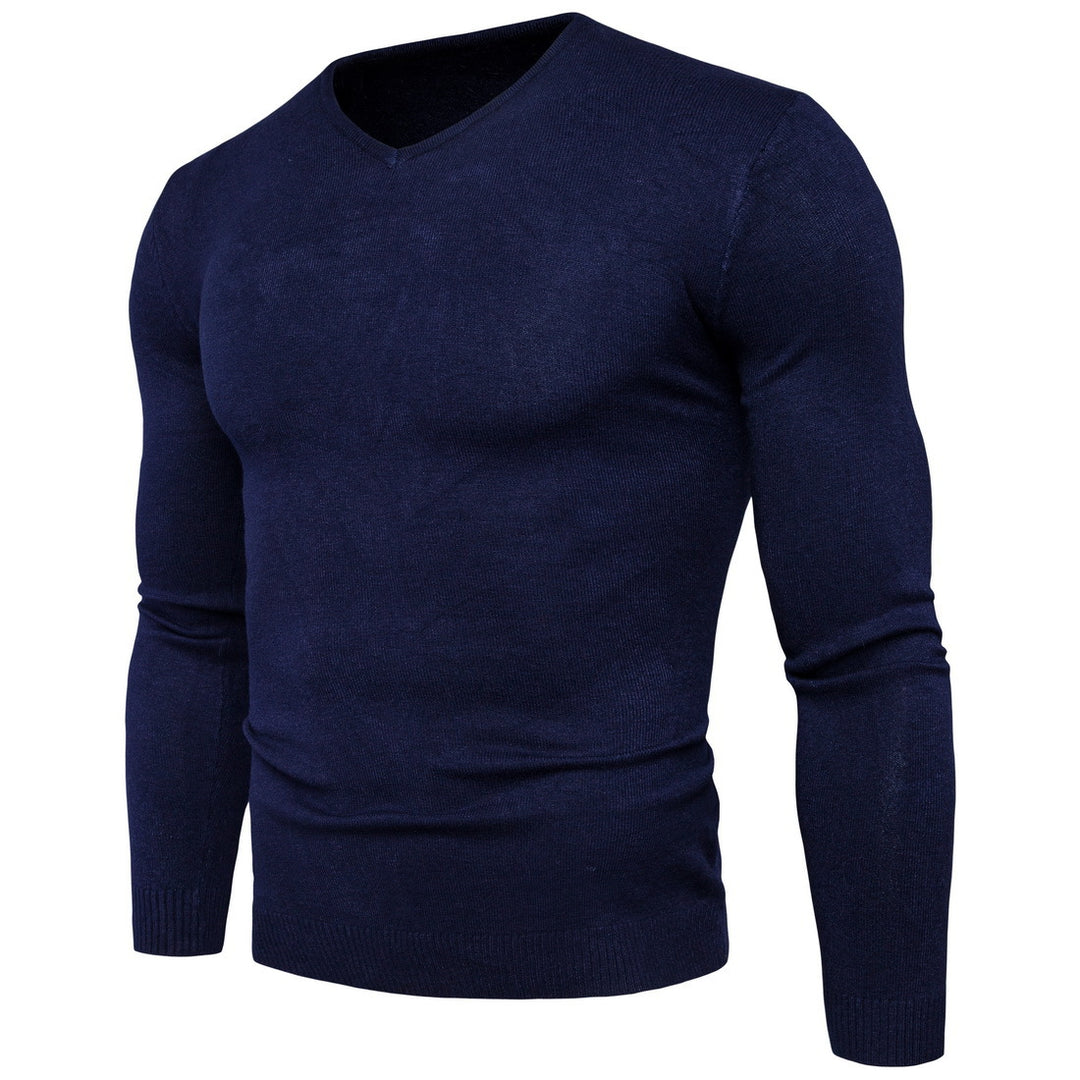 High quality V-neck men's sweater in cotton Lune London