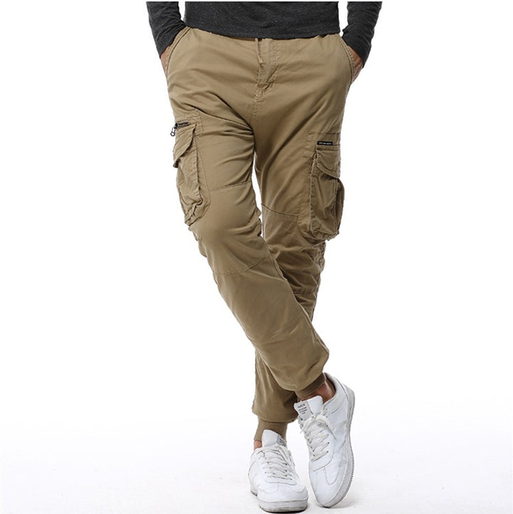 Men's cargo pants with multiple practical pockets and elastic waistband Lune London