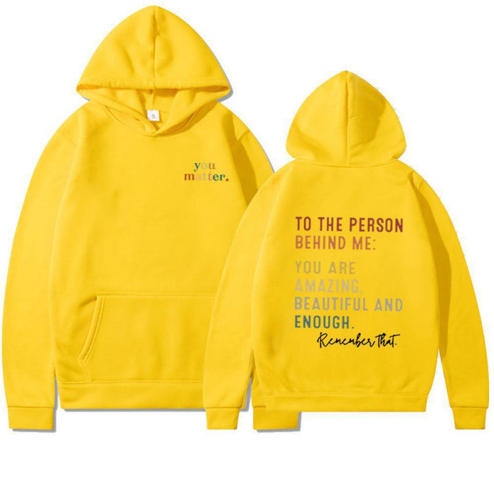 Women's hoodie with motivating lettering Lune London