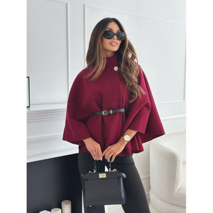 Ladies Elegant Gilet With Shoulder Pads And Belt At The Waist Lune London