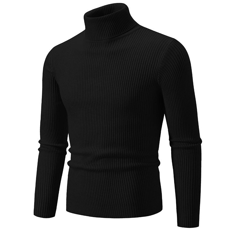 Men's ribbed turtleneck sweater in fine ribbed fabric Lune London