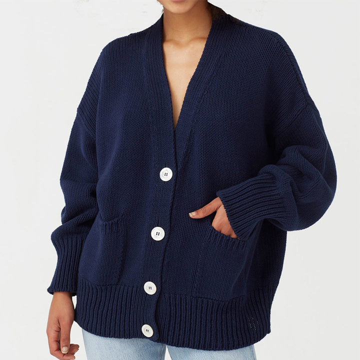 Ladies' Thick Knit Cardigan Lune London
