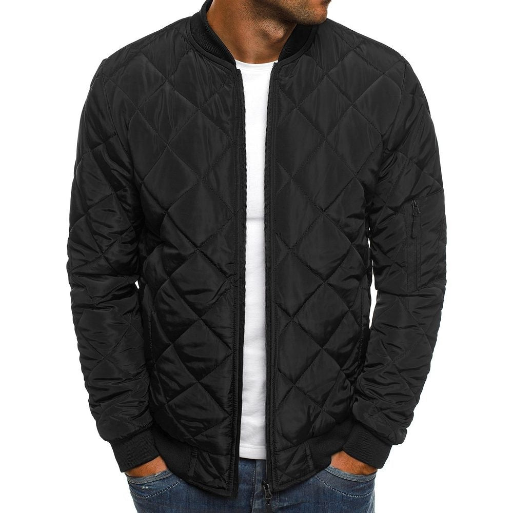 Quilted leisure jacket for men with practical zipper and elastic cuffs Lune London