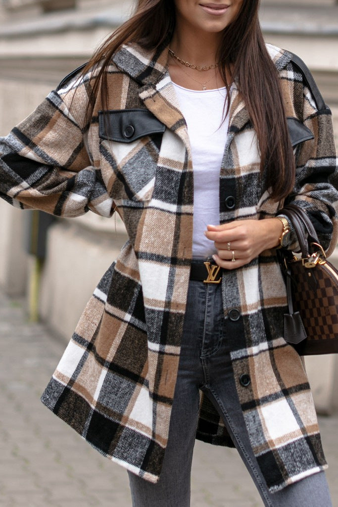 Lune London Casual Checked Jacket for Women