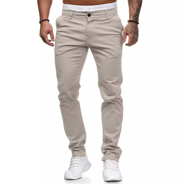 Slim fit chino pants for men with elastic waistband and timeless design Lune London