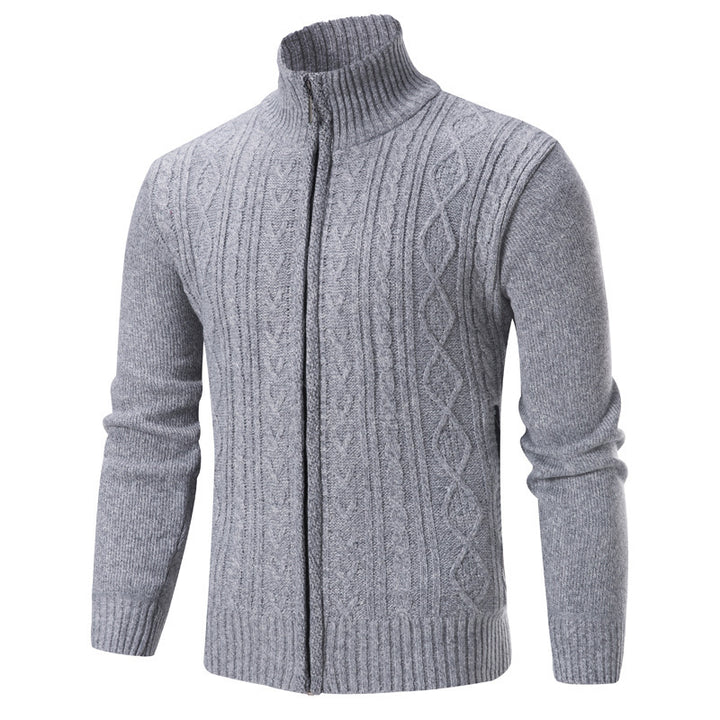 Trendy knitted sweater for men with a high collar Lune London