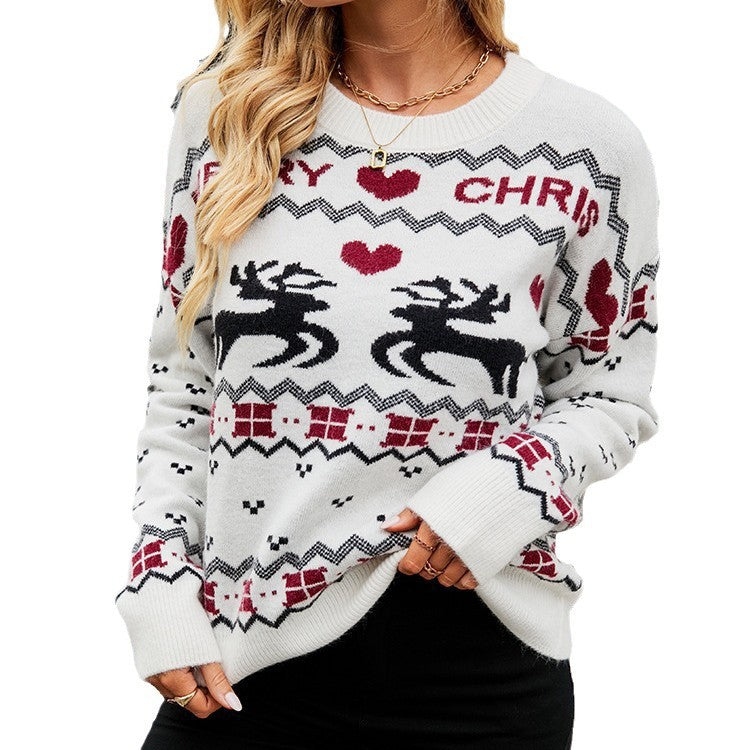 Christmas sweaters for women with a festive reindeer pattern and a modern knit design Lune London