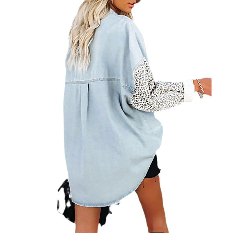 Women Leopard Print Blouse and Oversized Cut Lune London