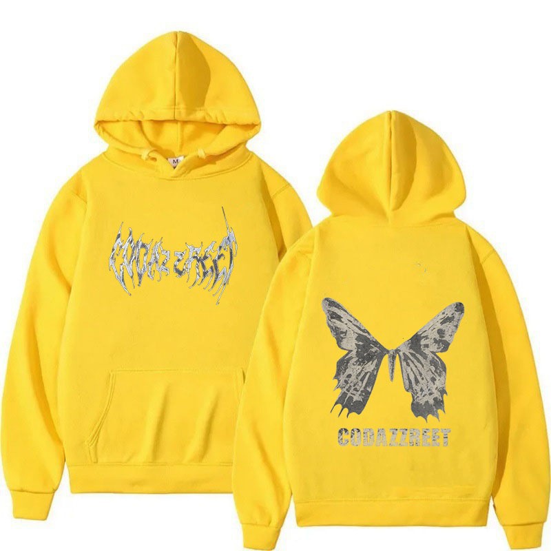 Women's hoodie with eye-catching butterfly design and artistic lettering Chic & Stil