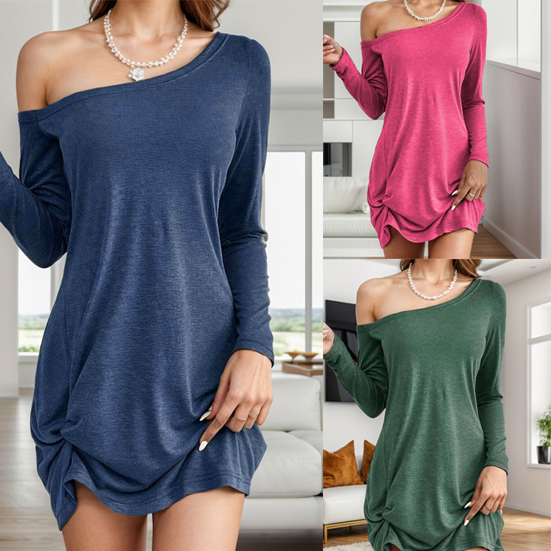 Ladies Off-Shoulder Bow Long Sleeve Top Lune London