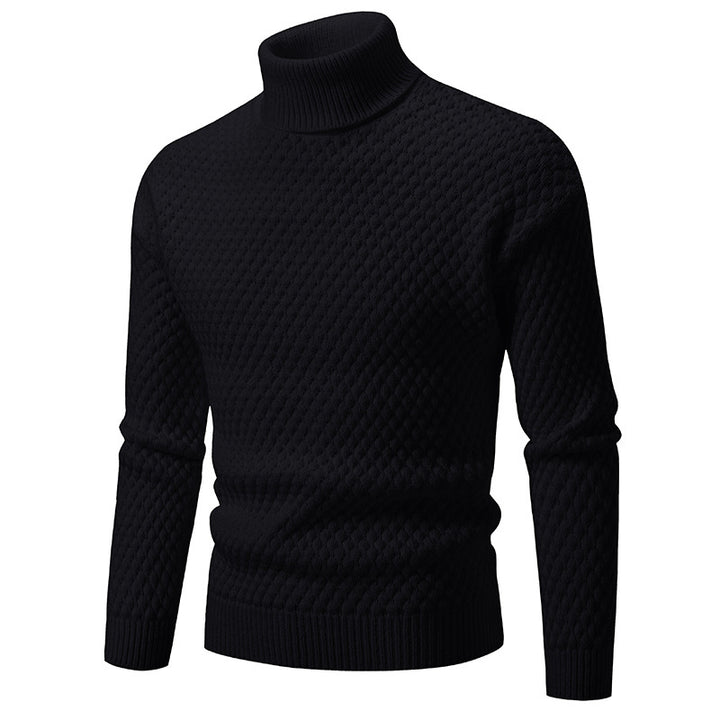 Men's turtleneck sweater with textured surface Lune London