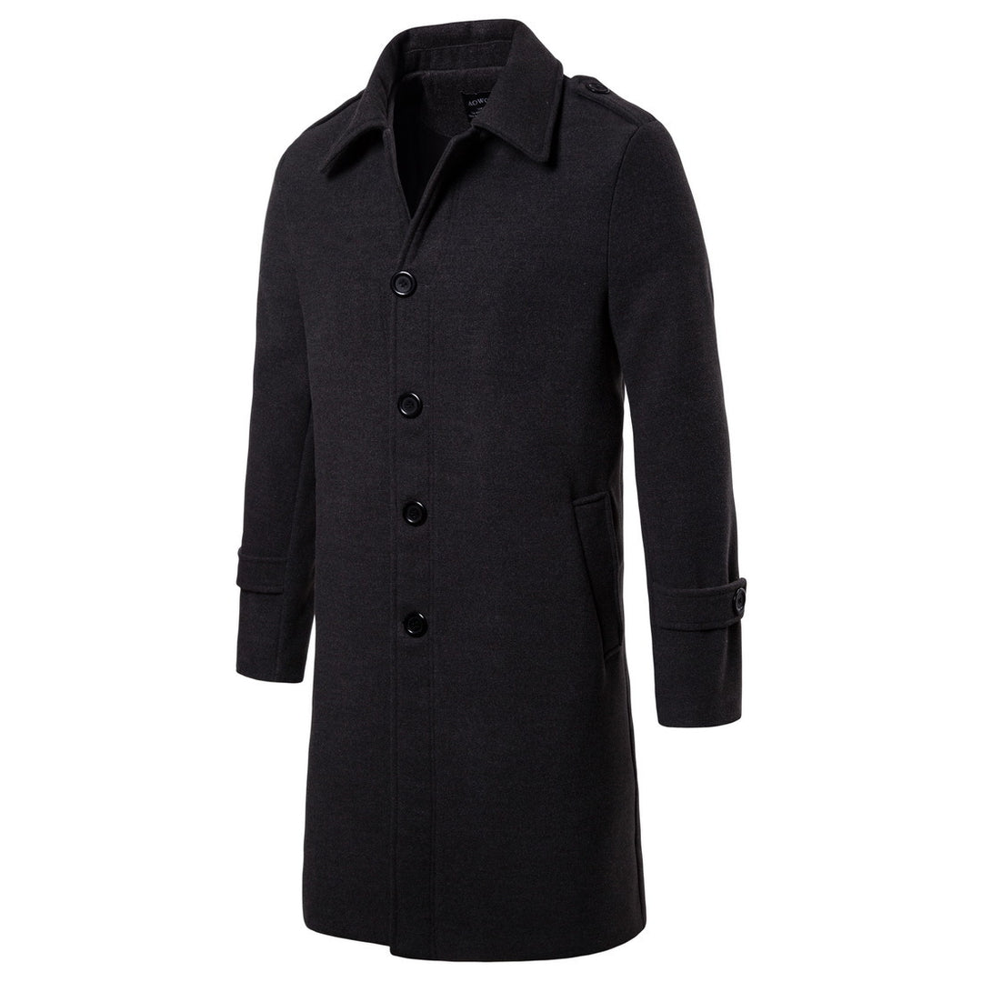 Elegant wool coat for men in classic cut with practical pockets Lune London