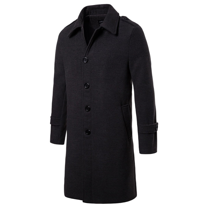 Elegant wool coat for men in classic cut with practical pockets Lune London