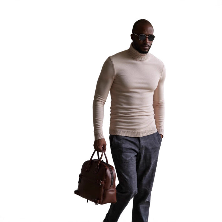 Men's turtleneck sweater with a fine texture Lune London