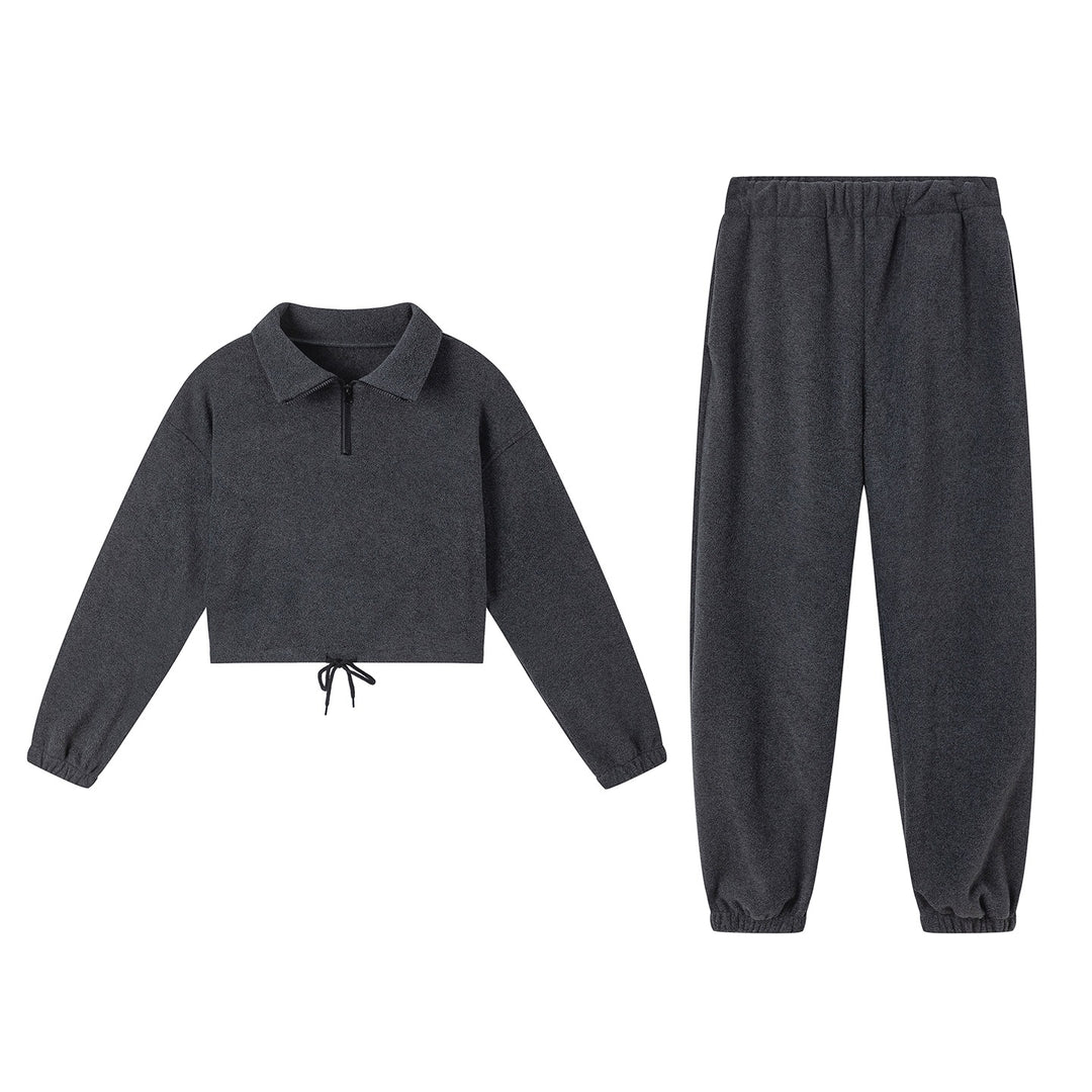 Leisure jumpsuit for women with cropped top and stretchy pants Lune London