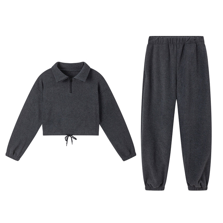 Leisure jumpsuit for women with cropped top and stretchy pants Lune London