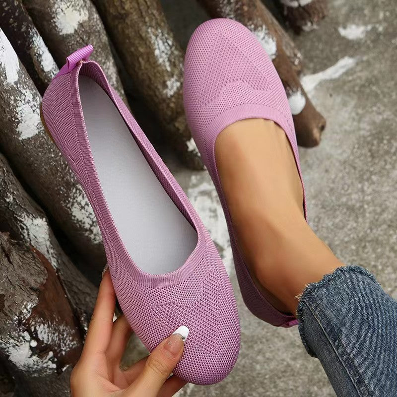 Ballet flats for women with breathable upper material Lune London