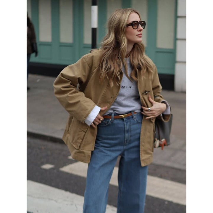Utility jacket for women with a classic cut and a high collar Lune London