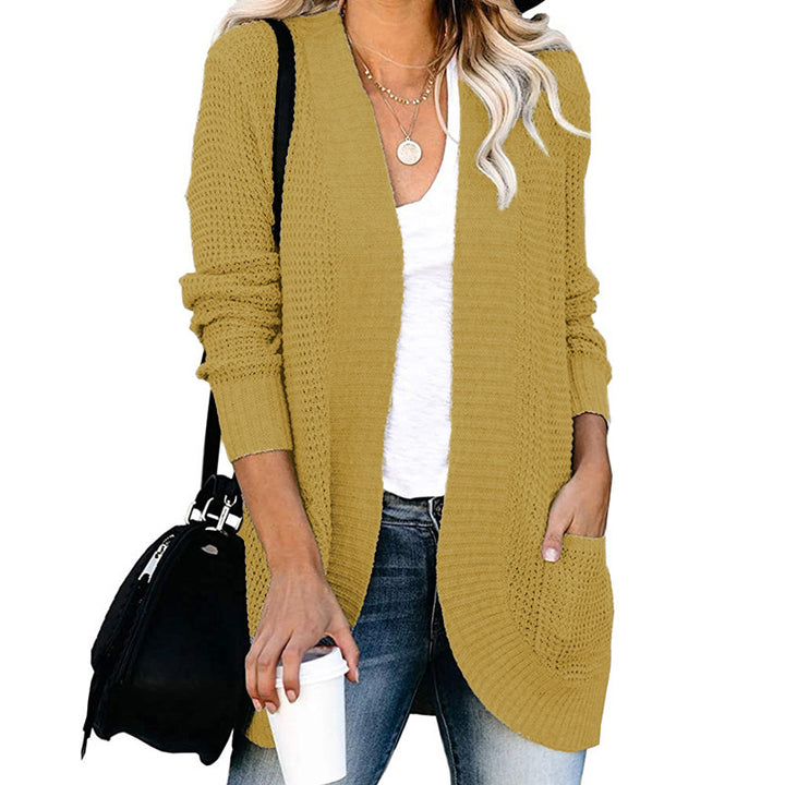 Knit jacket for women with a breathable mesh structure and practical pockets Lune London