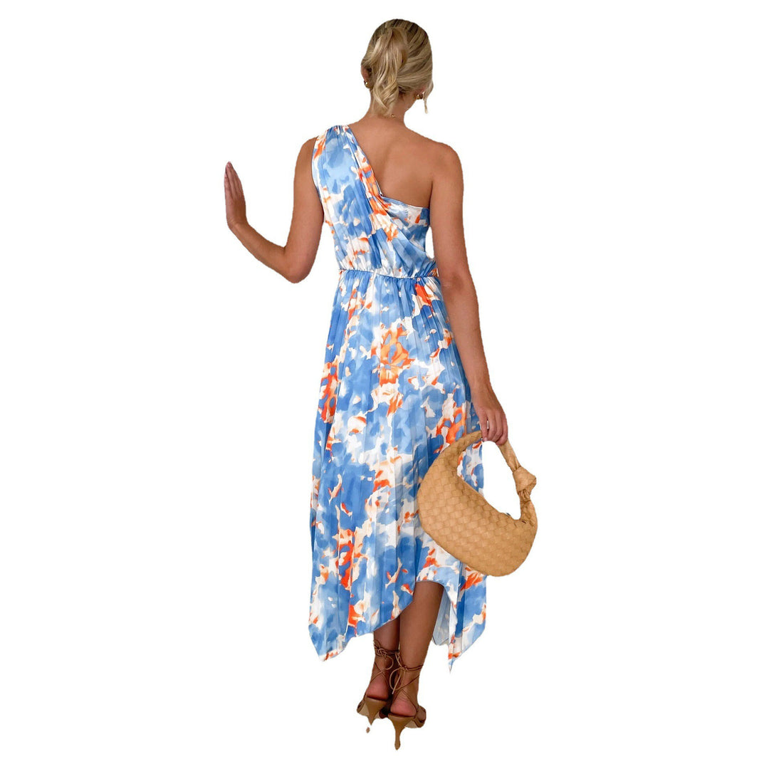 Asymmetrical floral wrap dress Lune London for women