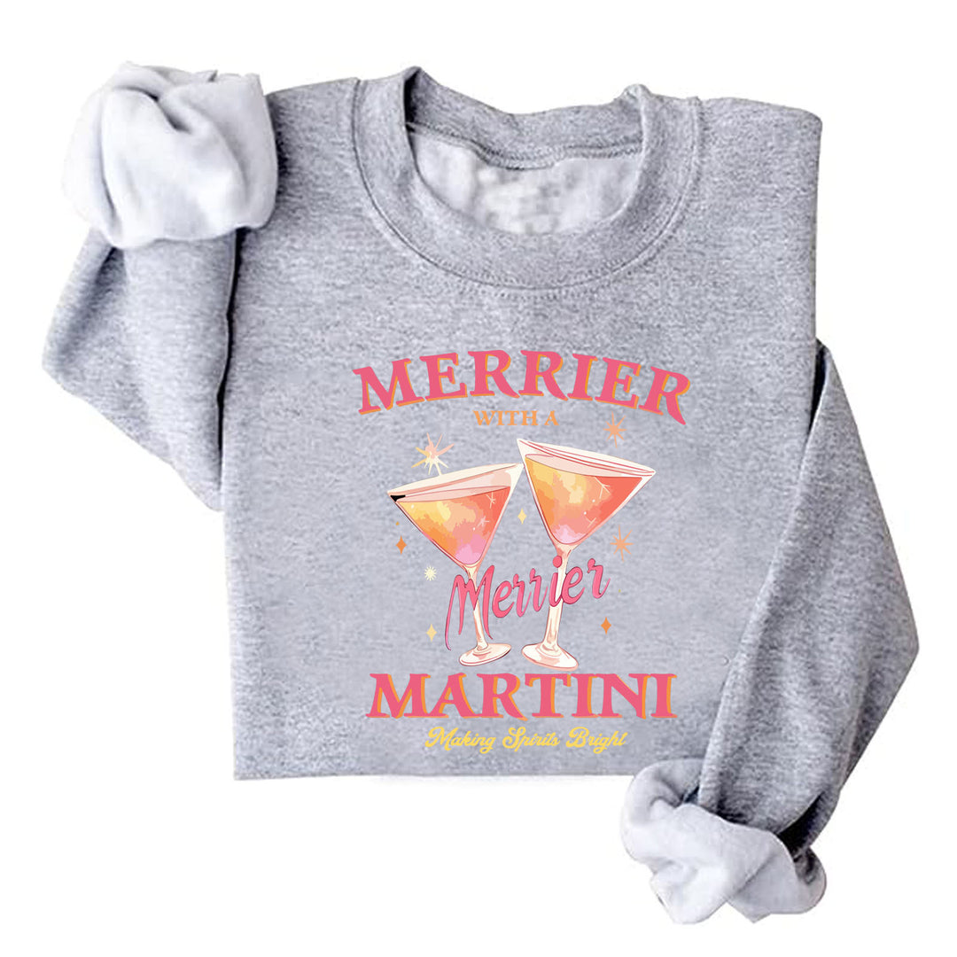 Sweat-shirt pour femmes avec motif de cocktail créatif et coupe décontractée Chic & Stil