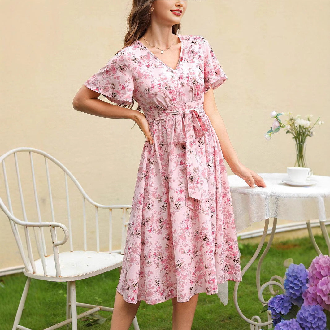 Women flowers wrap dress Lune London