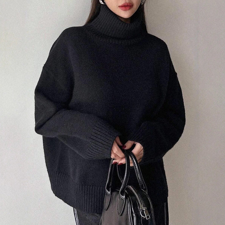 Women's Oversized Turtleneck Sweater Made Of Soft Material Lune London