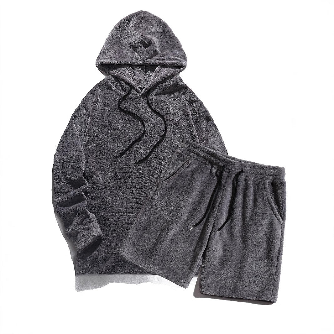 Ladies comfortable fleece set with hoodie and shorts Lune London