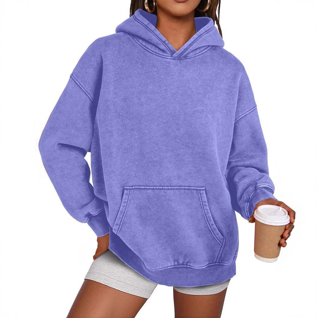 Lune London Cozy Oversized Sweater for Women with a Practical Kangaroo Pocket