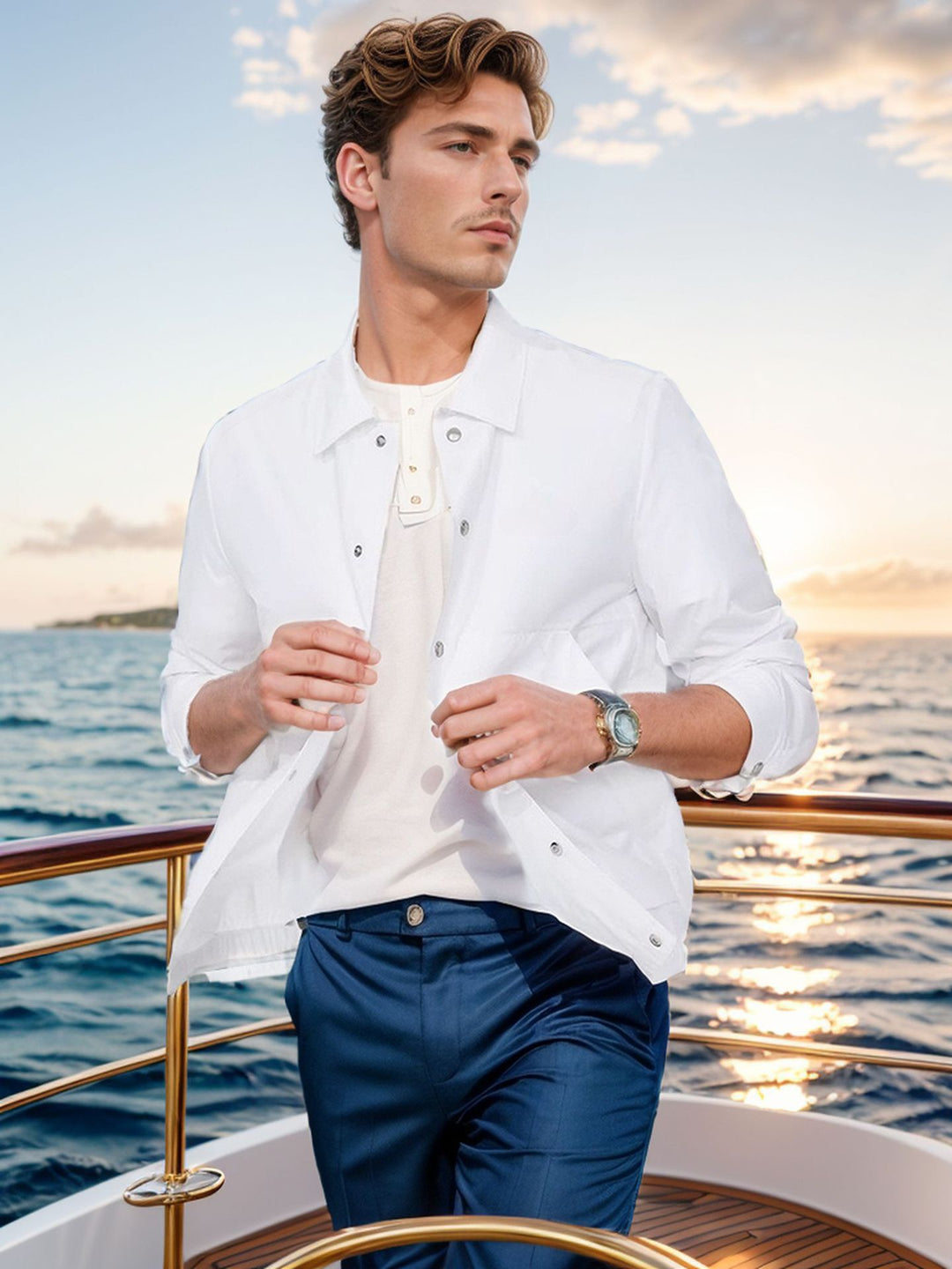 Casual summer jacket for men with wind protection Lune London