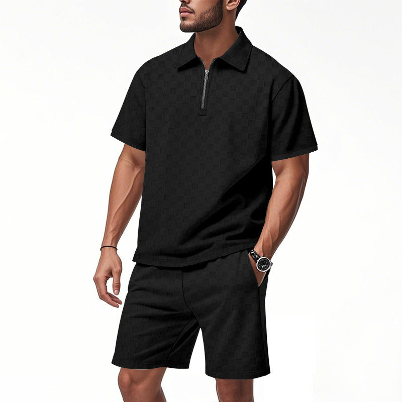 Men's Short Sleeve Sports Set with High-Quality Structured Design Lune London