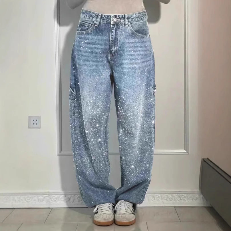 Femmes Jeans Baggy Pailletés Chic & Stil