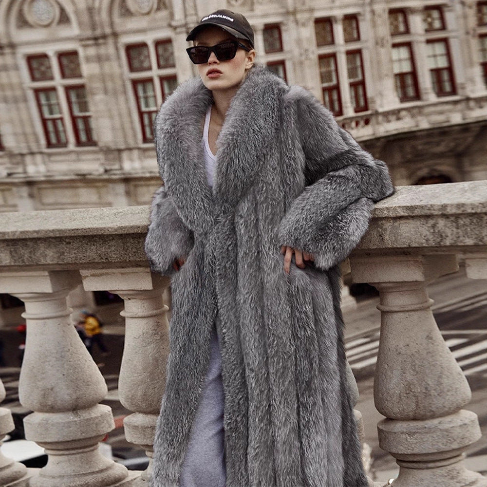 Ladies luxury faux fur coat Lune London