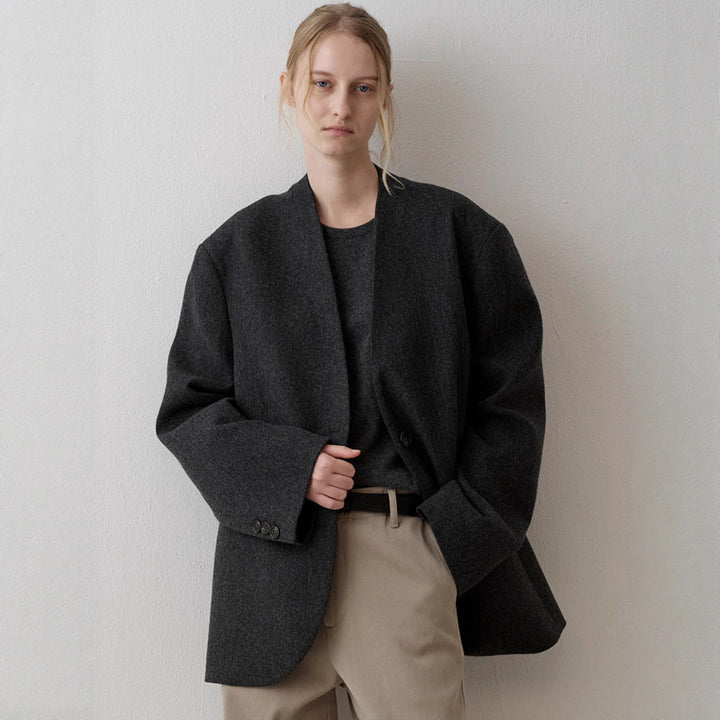 Blazer en tricot élégant pour femme avec coupe asymétrique Chic & Stil