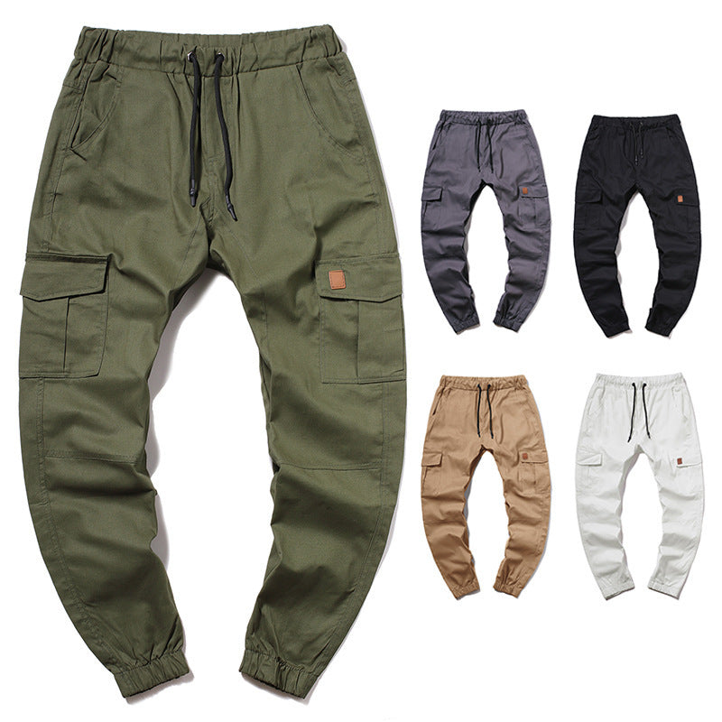 Men's cargo pants with elastic waist and practical side pockets Lune London