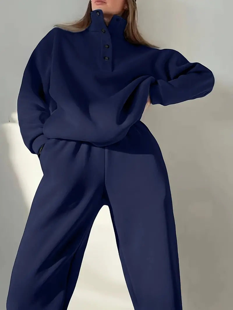Women comfortable and stylish hoodie with snap button closure Lune London