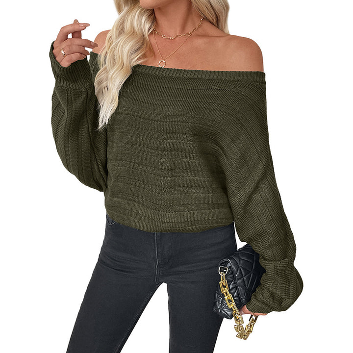 Casual pullover for women with an off-shoulder design and voluminous sleeves Lune London