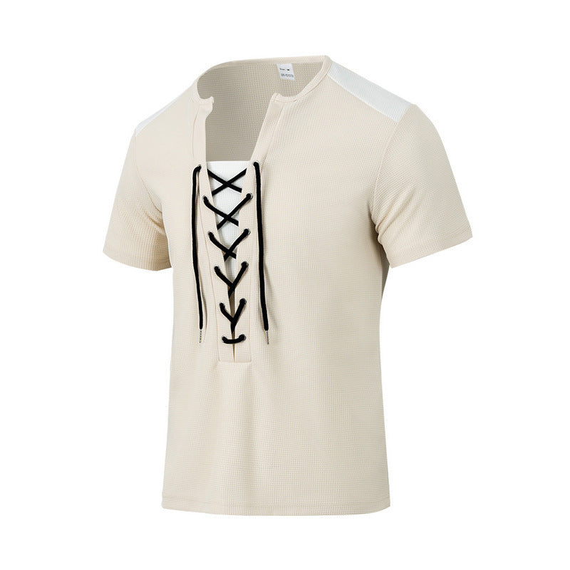 Short Sleeve Men's T-shirt with Innovative Lace Design Lune London