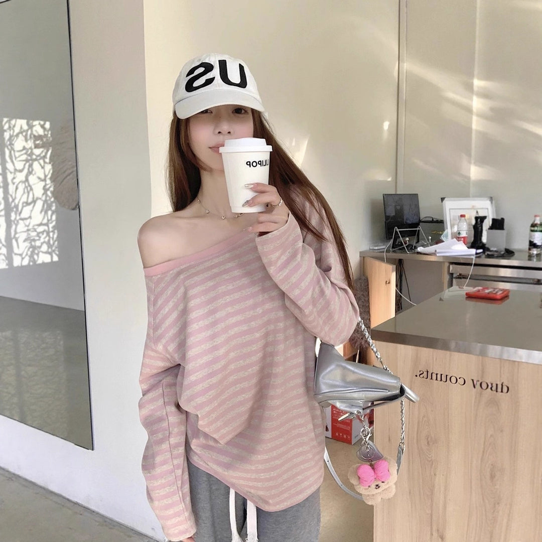 Women's casual striped long-sleeve shirt Chic & Stil