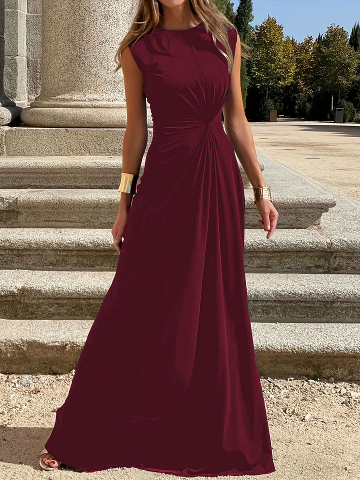 Women's Maxi Dress with Elegant Knot Detail and Flowing Cut Chic Und Stil