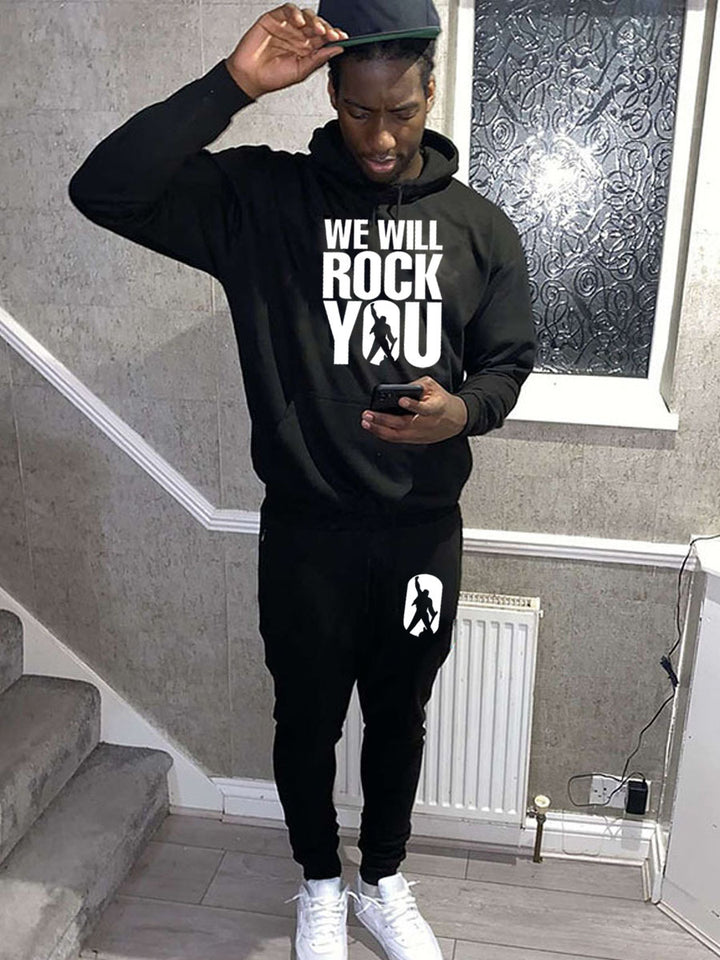 Men's Hoodie and Jogging Pants Set with Powerful Statement Lune London