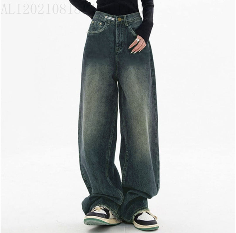 Ladies wide High-Waist Jeans Lune London