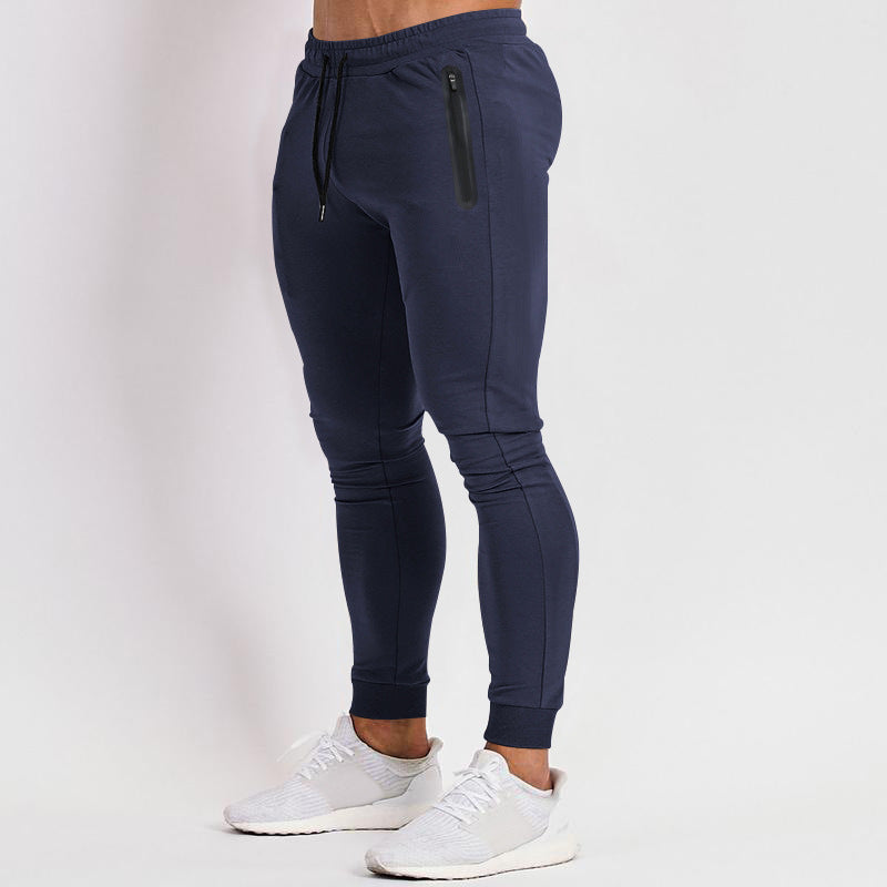 Men's Slim-Fit Jogging Pants with Practical Zip Pockets Lune London