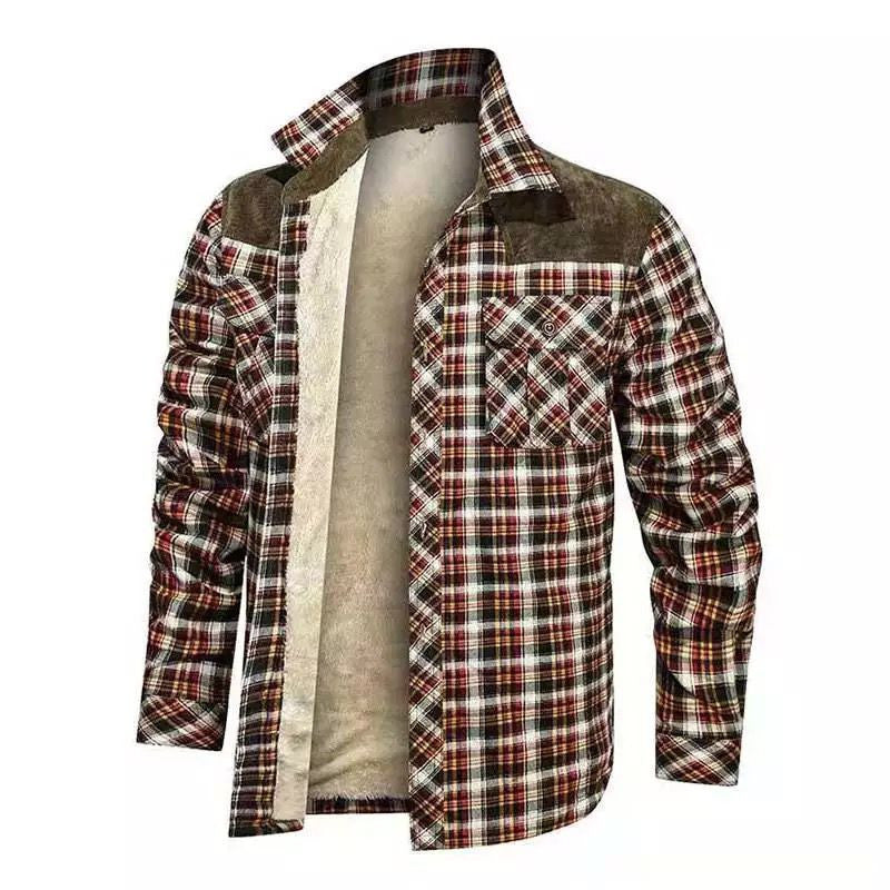 Men's plaid flannel shirt with warm inner lining Lune London