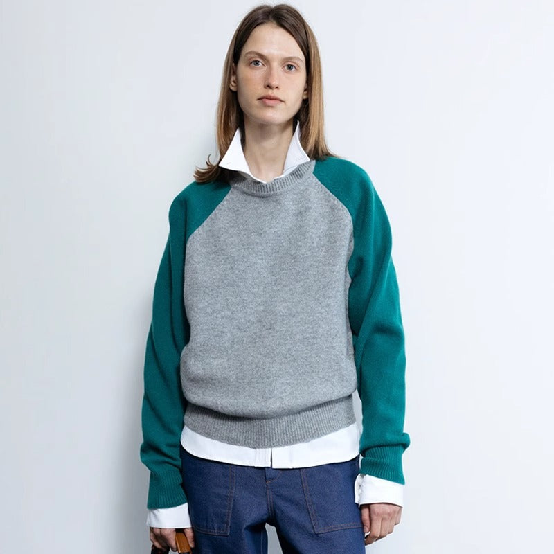 Pull tricoté sportif pour femmes avec manches raglan Chic & Stil
