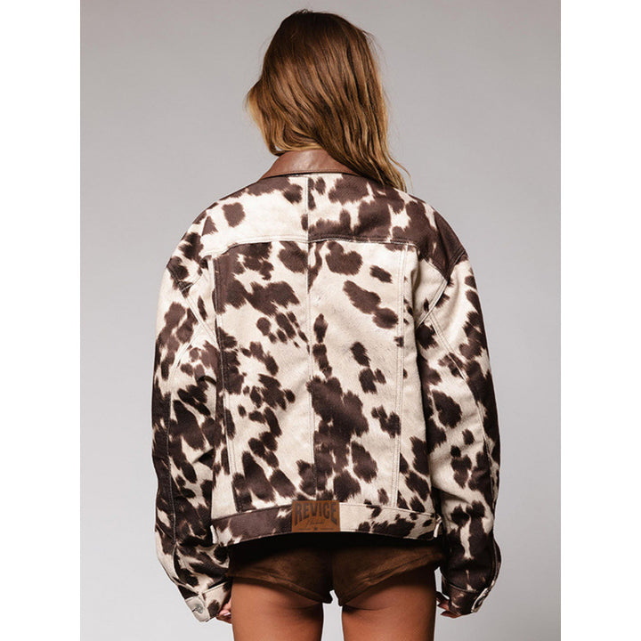 Trendy utility jacket for women with chic stain effect