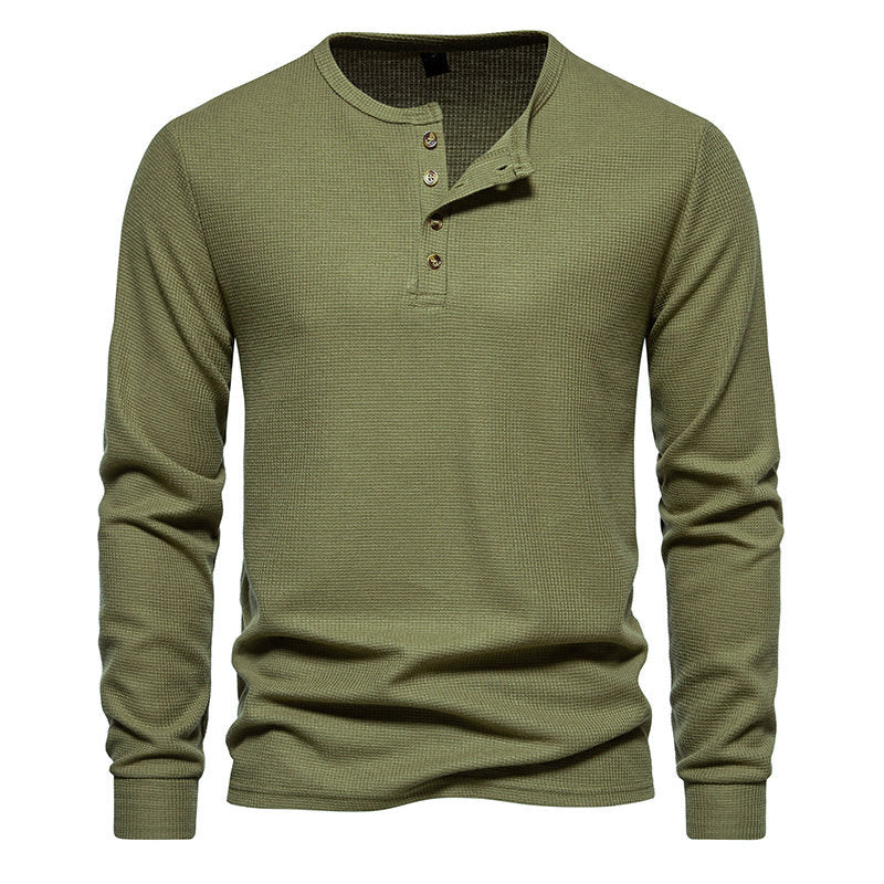 Men's long sleeve shirt with button placket and structured design Lune London