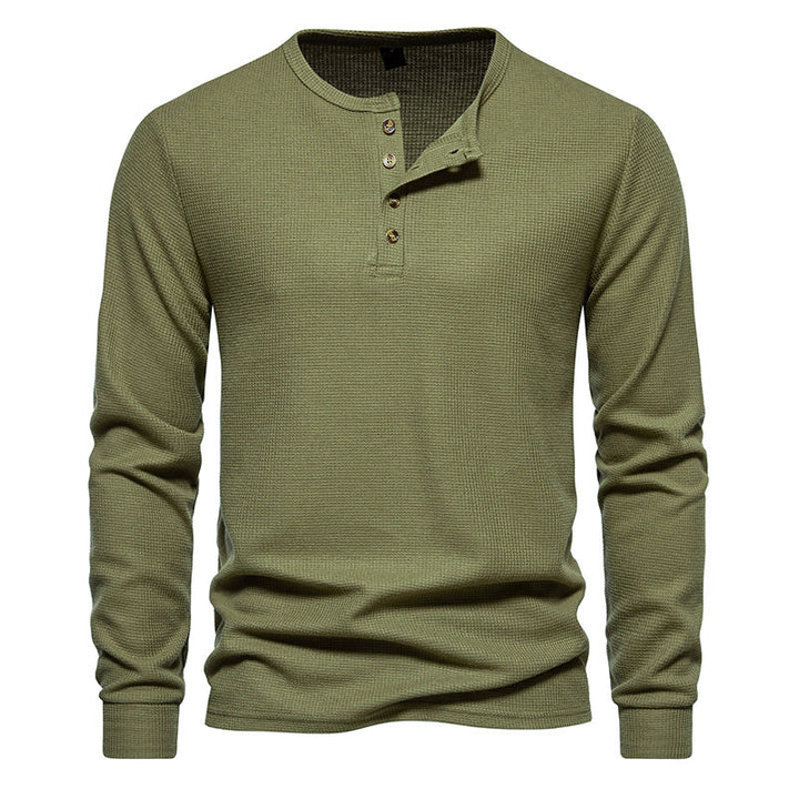 Men's long sleeve shirt with button placket and structured design Lune London