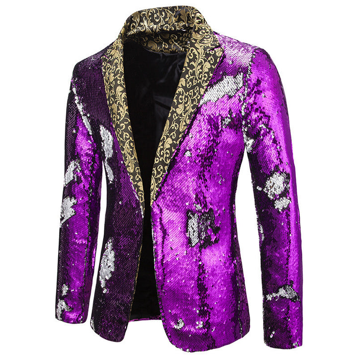 Extravagant sequin blazer jacket for men Lune London